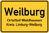 Ortsschild Weilburg wa